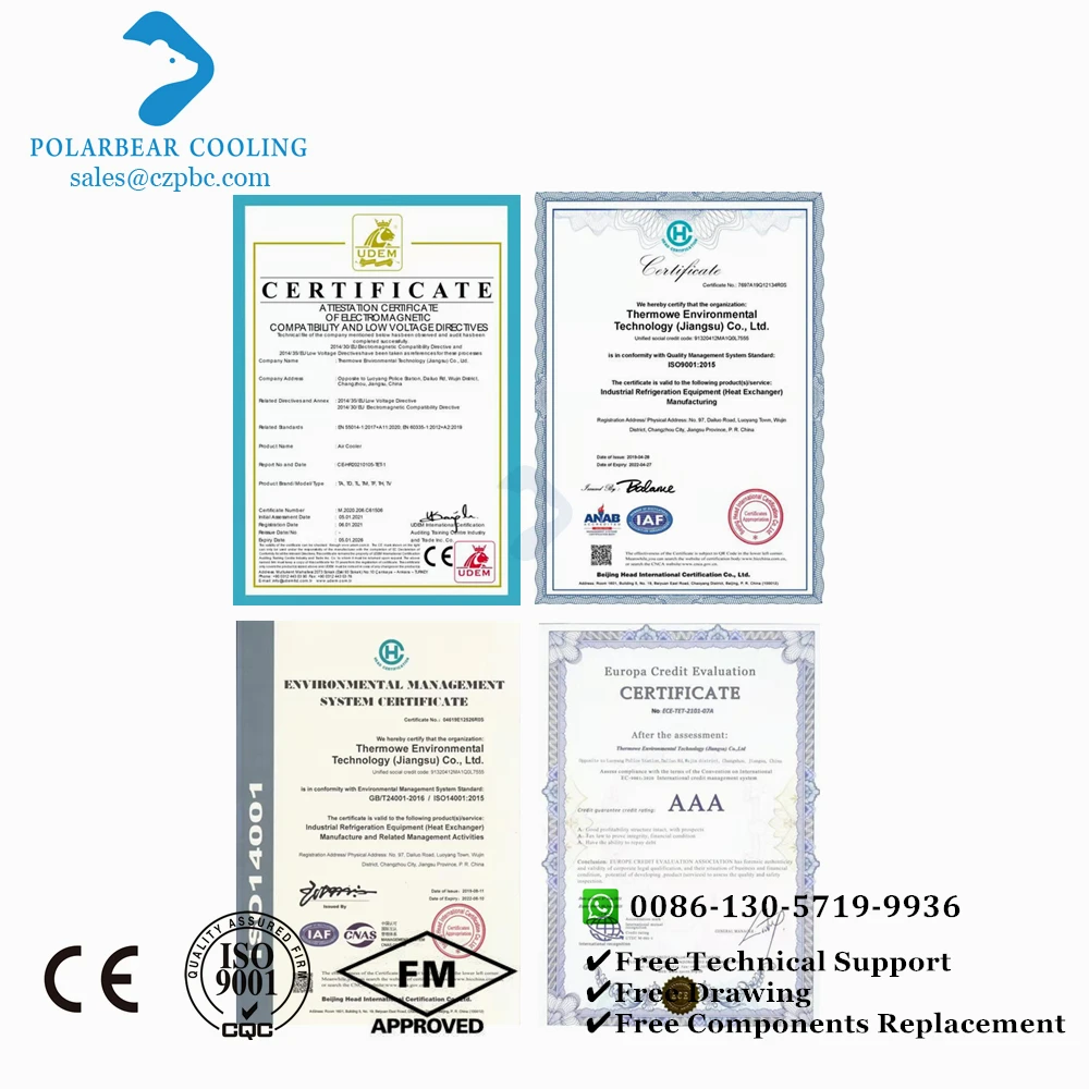 Thermowell TM612A4 Fin Space 4mm Commercial Refrigerator Evaporative Air Cooler with Axial Fan