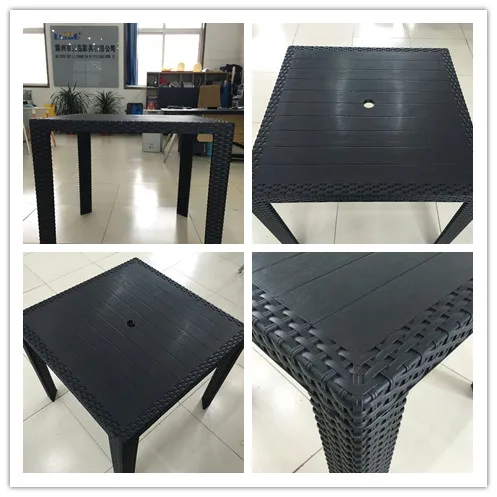 80*80cm Modern Furniture Glass Table Immtation Rattan Table Home Outdoor Restaurant Coffee Kitchen Glass Dining Tables For Sale