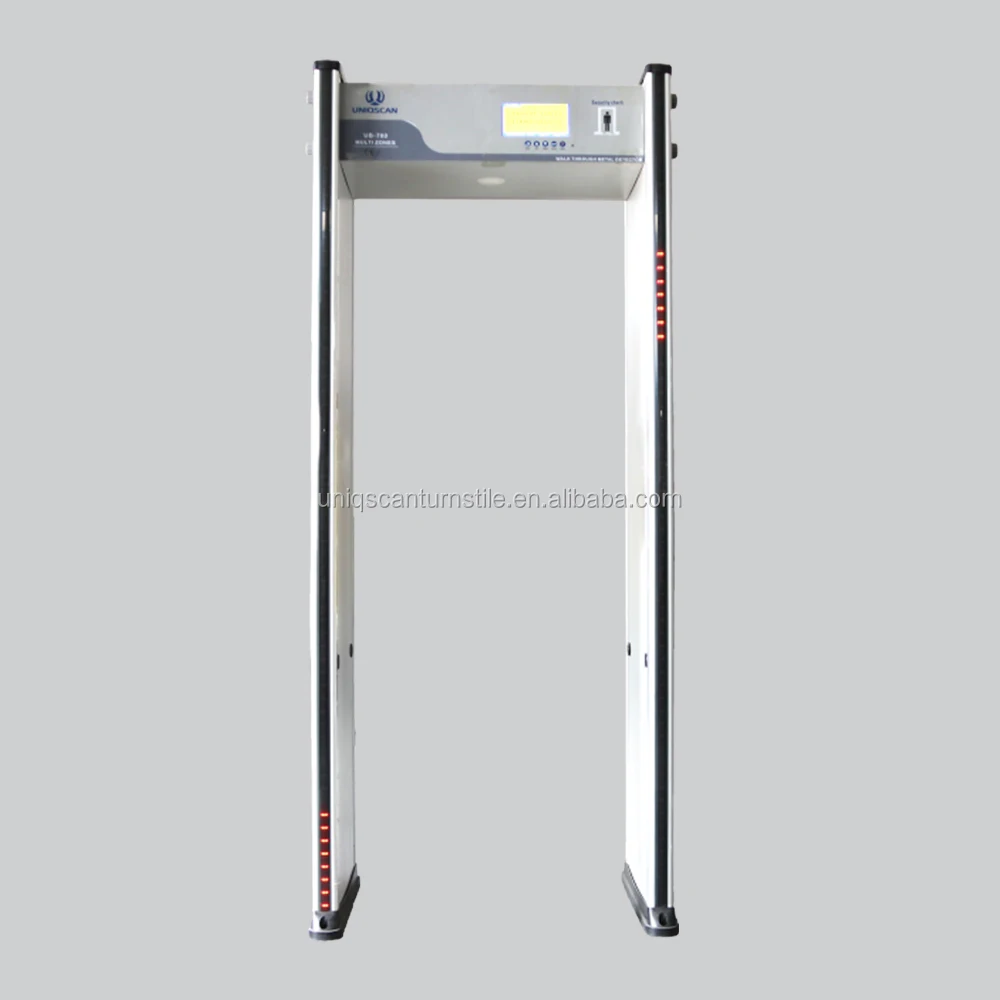 2022 Hot Sale Walk Through Metal Detector Security Gate 6 Zone Walk Through Temperature  Metal Detector