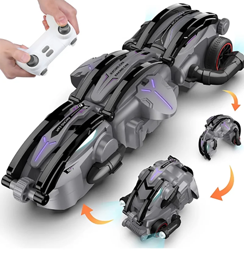 Zhengguang Toys 2.4G 6 Channel Remote Control Rolling Stunt Vehicle 360 Roll Rotation Deformation Rc Car Toy With Light