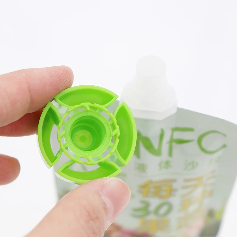 Wholesale Plastic Customized Beverage Juice Liquid Food Packaging Bag With Spout Fruit Juice Drink Stand Up Spout Pouch