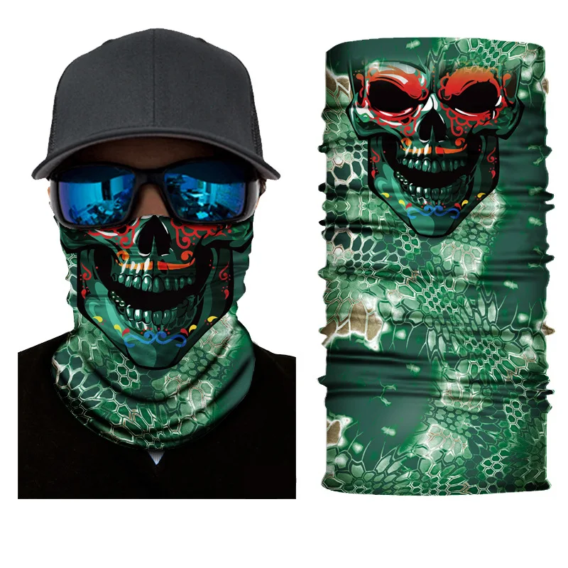 Outdoor Sports Seamless Bandanas Neck Gaiter Face Shield Motorcycle Cycling Balaclava Headband Mask Hiking Fishing Scarf