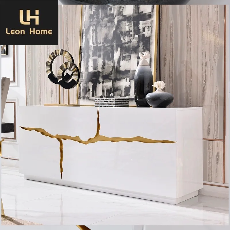 Modern Design Luxury Living Room Wooden White Sideboard Cabinet