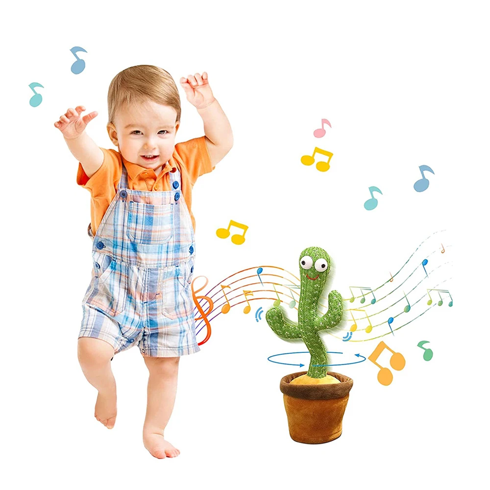 Новое поступление, Лидер продаж на заказ, светящийся милый мягкий цветочный горшок, танцующий говорящий Электрический кактус, плюшевая игрушка