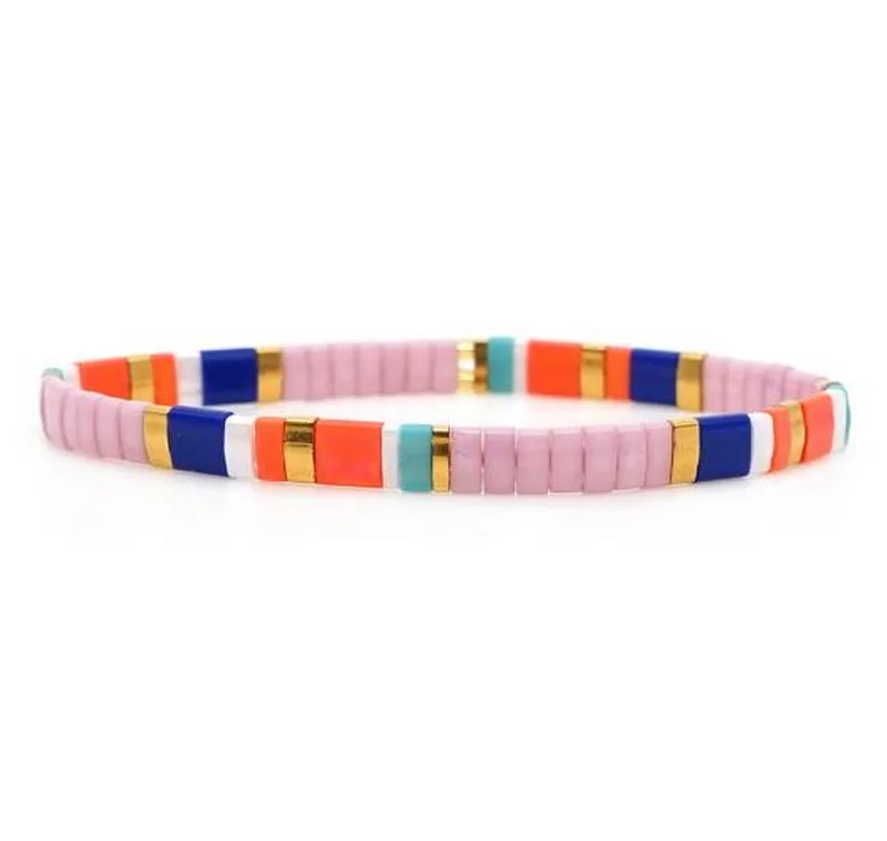 Top Quality Fancy New Design Models Tila Beaded Handmade Jewelry Women Ladies Bracelet