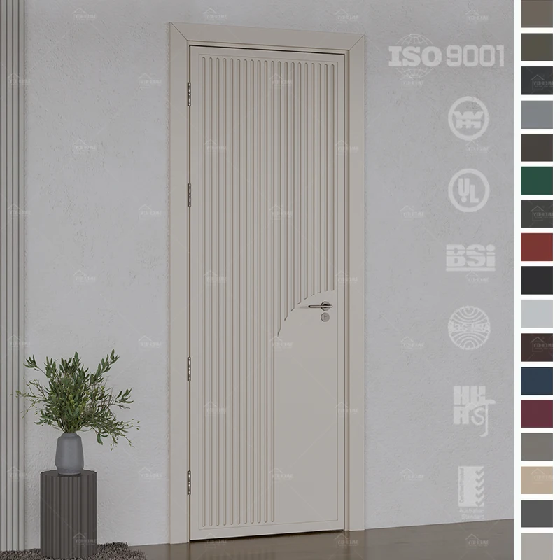 China top manufacturer custom good quality hotel room doors with frame sound proof door fire rated luxury interior wooden doors