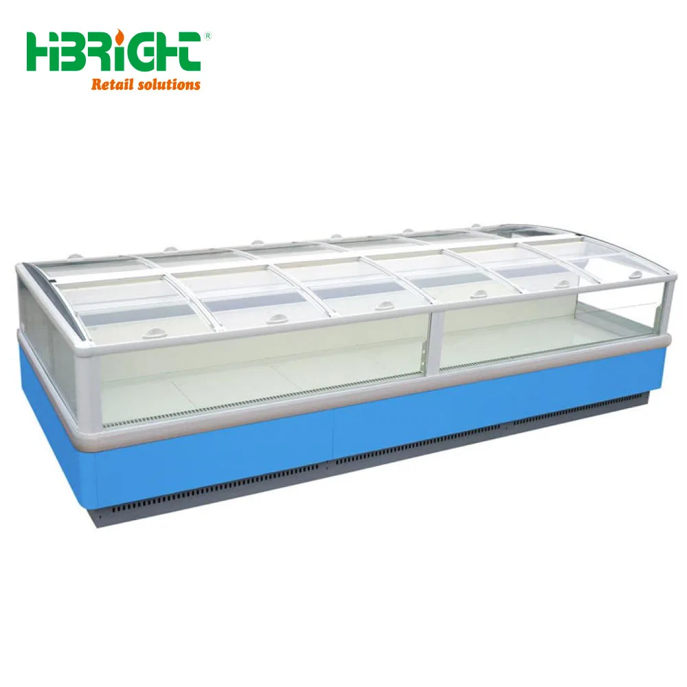 high quality large capacity fresh meat showcase deep freezer supermarket cold storage refrigerator
