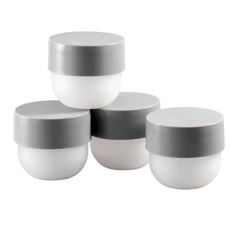 300g white body gray cover large capacity milk scrub cosmetic packaging container empty plastic jar