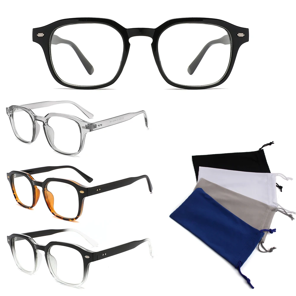 Classic PC frame optical frame glasses lenses AC UV400 optical frame glasses fashionable men women 2024