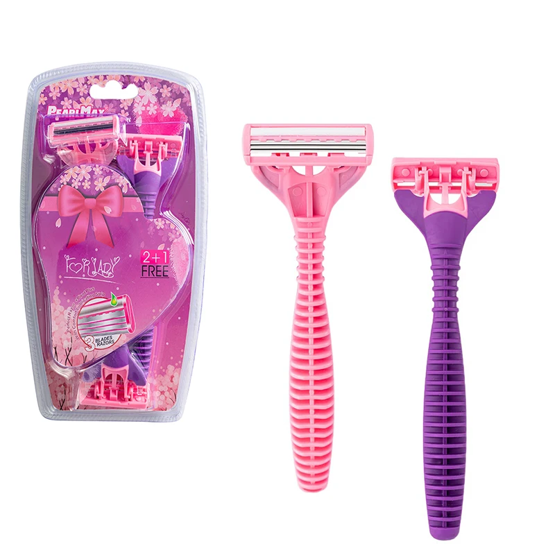 Factory Direct Sale Stainless Steel Triple Blade Disposable Shaving Razor for Women for Facial Cleaning
