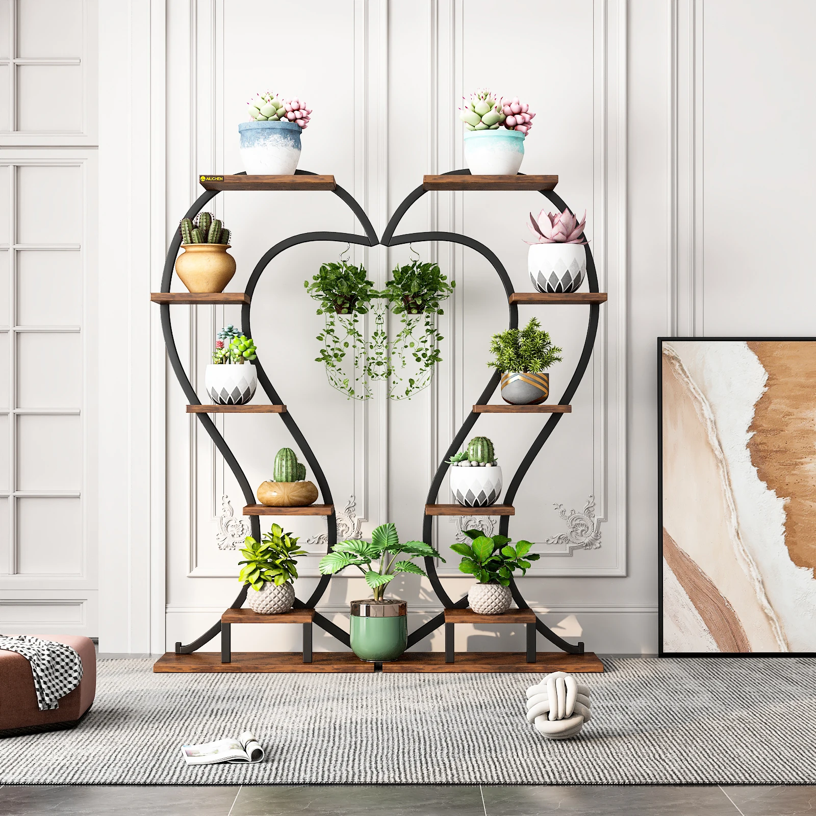 AI LI CHEN Decorative Rack Living Room Flower Stand Simple Modern Storage Rack