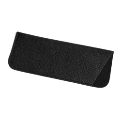 Cheap Reading Glasses Pouch Leather Black Wholesale Custom Leather Pouch for Glasses Package Eye Glasses Pouch Custom
