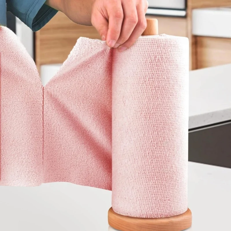 Microfiber Cloths in Roll Lint Free Cleaning Wipes 25x25cm Microfiber Cloths on Roll Reusable Cleaning Cloths for Kitchens