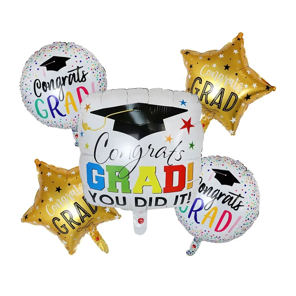 2024 Wholesale Graduation Ballon Party Decoration Helium 18 inch Foil Happy Graduation Balloons for Graduation