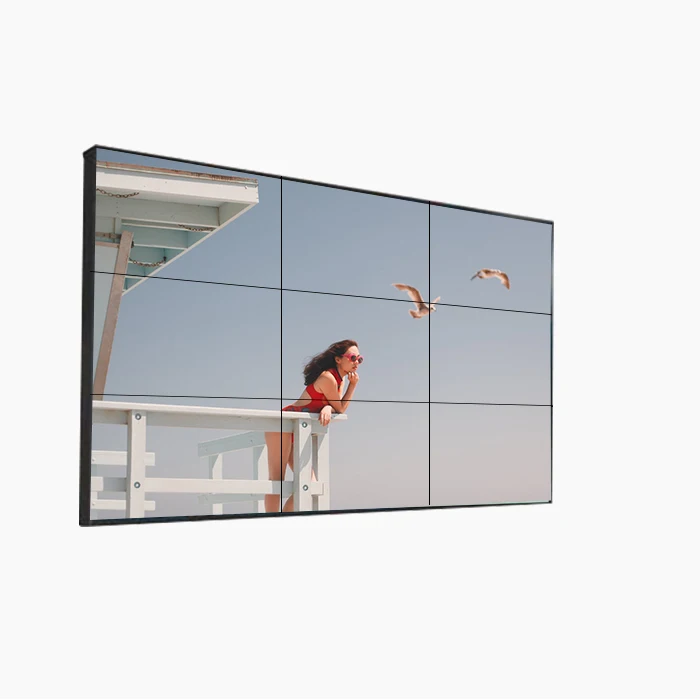 Flexible 55 inch FHD 3.5mm Bezel 500nits Brightness Floor Stand DID LCD Video Wall with Industrial LCD Panel