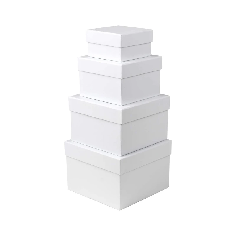Customized Logo Printed Wholesale Cardboard Decorative Cardboard Gift Tin Boxes With Bow Ribbon