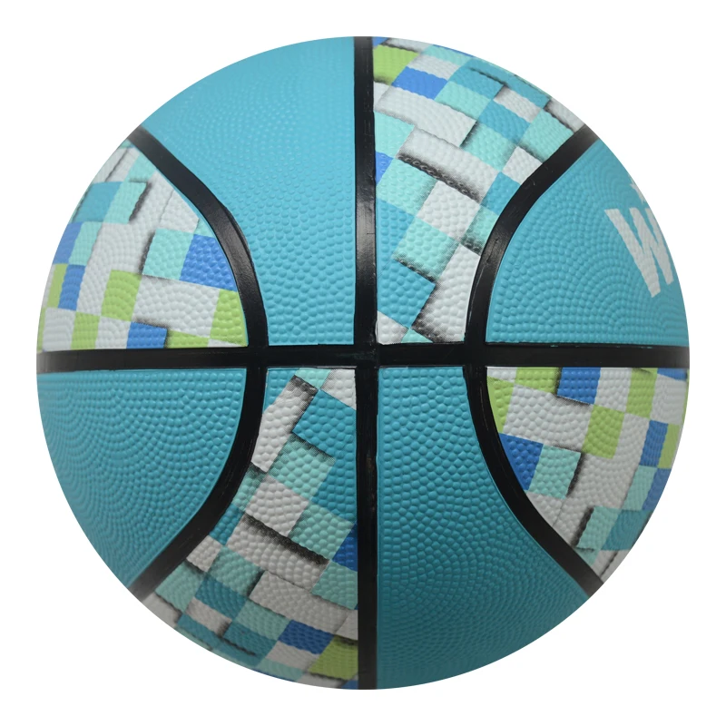 Size 7 factory price rubber basketball ball wholesale with custom logo printing