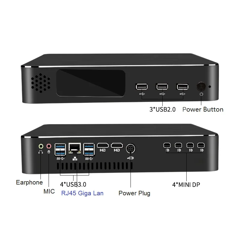 Designer PC Quadro T400 2G/ Quadro P1000 4G  Intel Xeon E3-1231v3 Four Display 4*DP Mini Computer for render graph&modeling