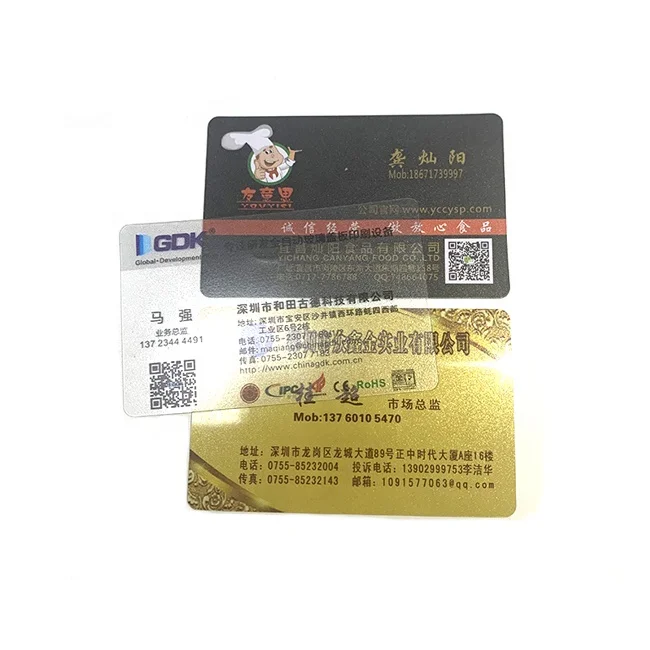cheap printing clear plastic material transparent pvc business card
