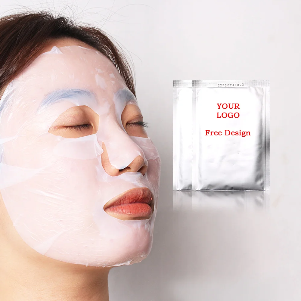 OEM korean Beauty Sleeping Face Lift Seaweed Bio Cellulose Cosmetic Sheet Custom  HyaluronAcid Facial Mask
