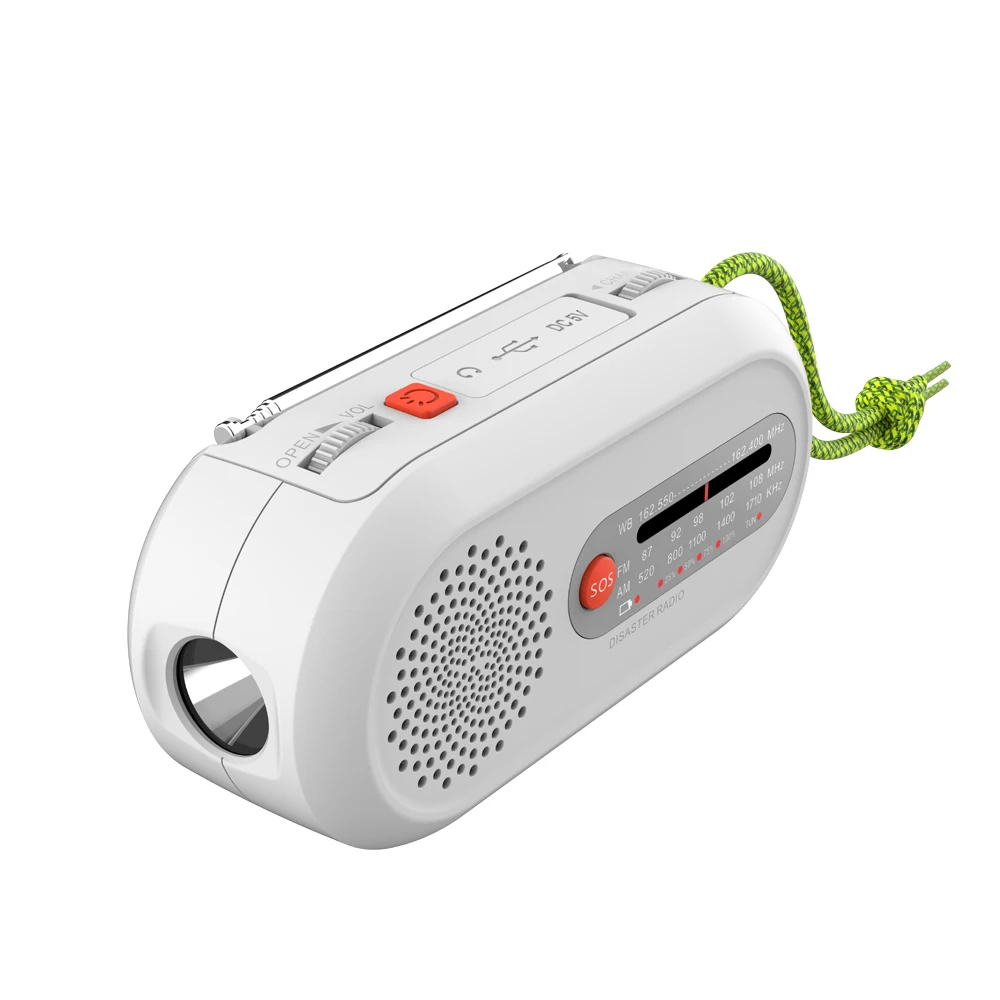FM radio  AM FM WB Full Bands SOS Alarm Portable  SW Weather Radio With Hand Crank LED Flashlight Torch Emergency Radio Outdoor