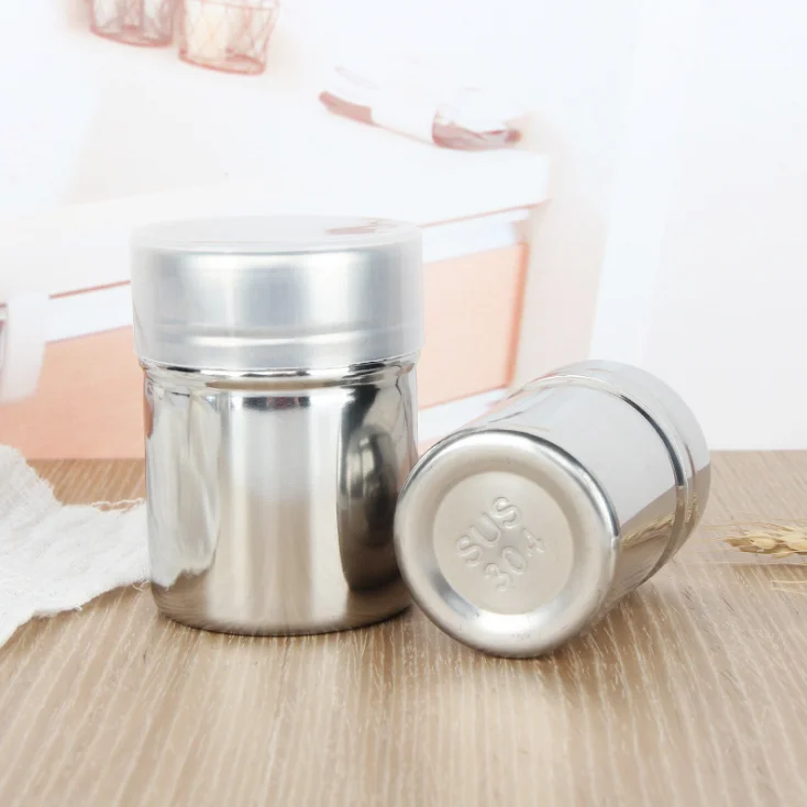 Wholesale Stainless Steel Wire Mesh Seasoning Bottle Spice Metal Salt Sugar Pepper Container Spray Bottle Coffee Can