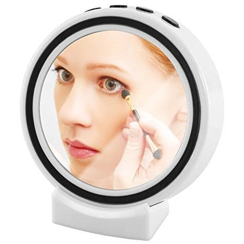 
 Цифровой будильник Многофункциональный беспроводной светодиодный зеркальный беспроводной портативный динамик сабвуфер стерео громкий  