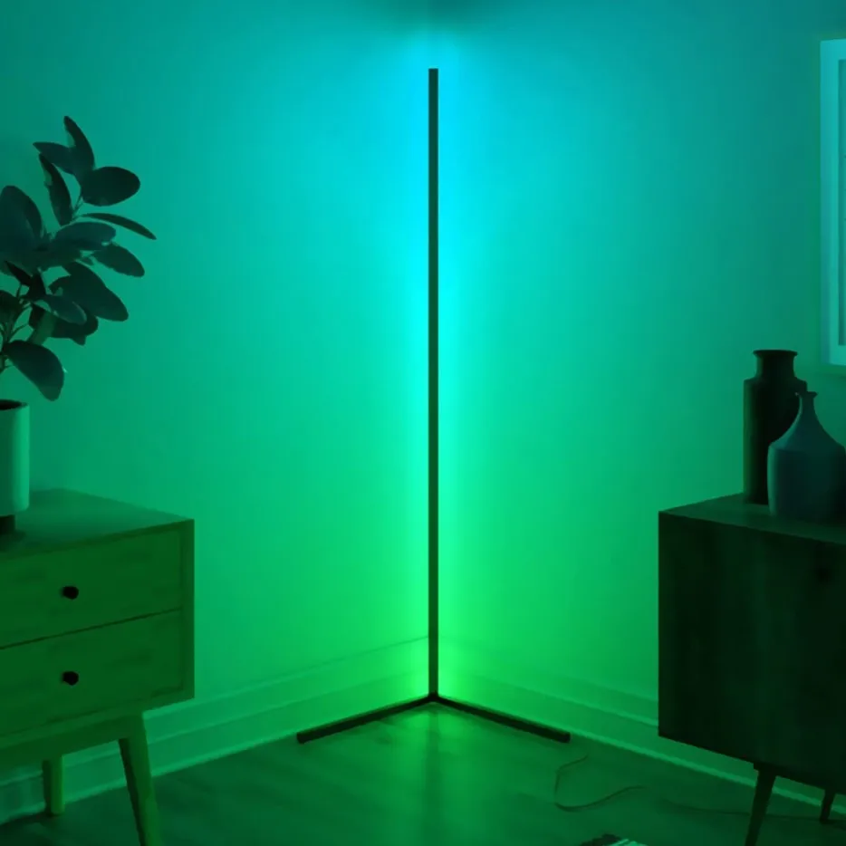 Indoor Home Decor Smart Corner Floor Standing Standard Lamp Lighting Modern Stand Floor Light LED RGB Floor Lamps