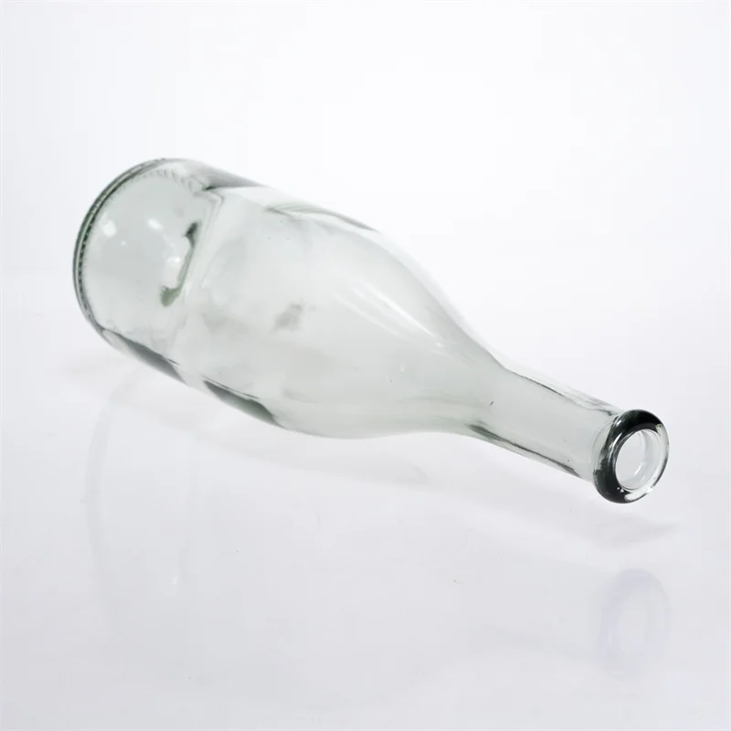 Empty glass liquor bottle Burgundy clear Glass Wine Bottle