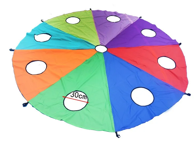 Gopher Parachute 6m for Kids with 16 Handles and 9 Holes,Play Parachute Tent Outdoor Games
