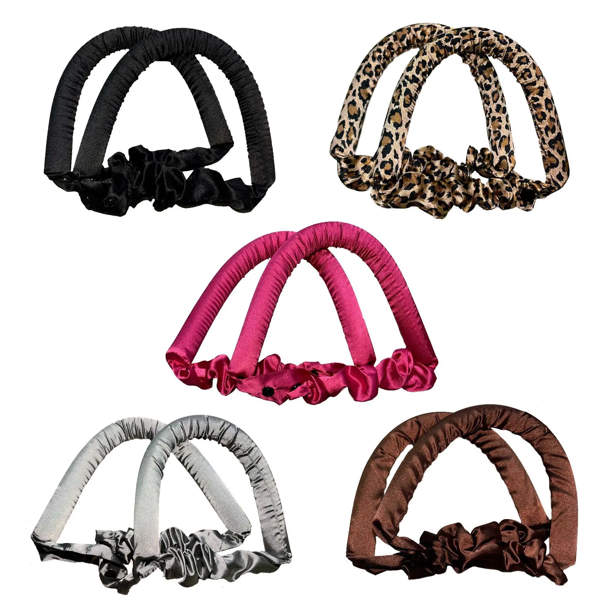 Mulberry silk heatless hair curls silk ribbon lazy curler heatless hair roller curling rod headband heatless curls