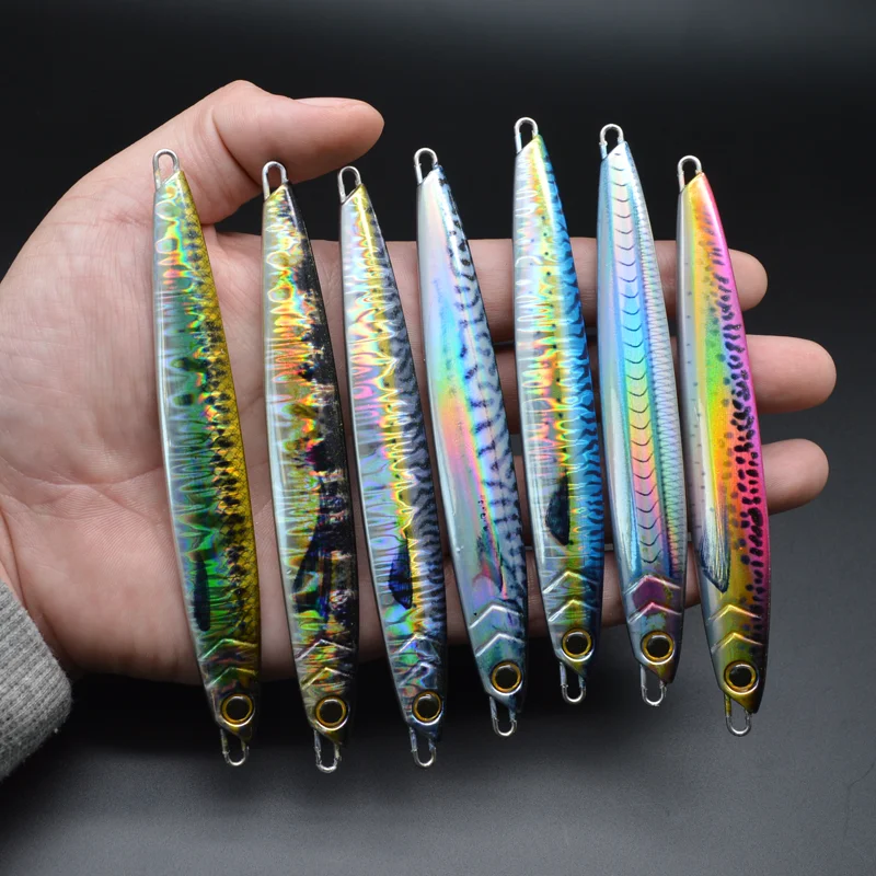 JIGGINGSOUL-RTS-318-150g 3D Bionic Printing  major Vertical  craft attracts fish longer flash Fast Sinking sliding Needle tuna