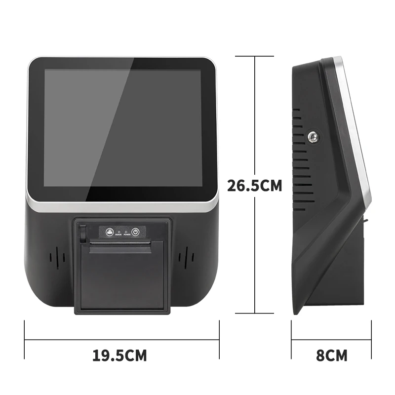POS Systems with Printer Portable Wall POS 8 Inch Mini POS for Store