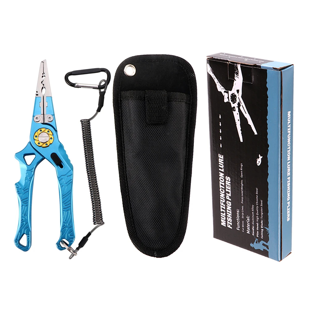 
New design creative fish plier fishing pliers multi-function fishing tackle tools gear with locking device 