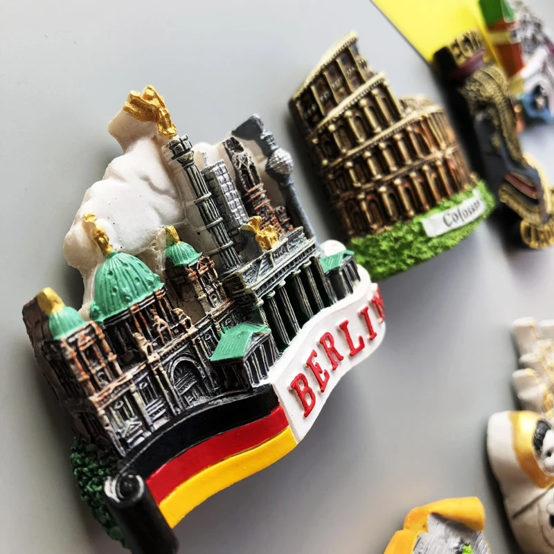 Custom Country Metal Fridge Magnet World Travel Souvenir Magnetic Magnet Birthday Gift