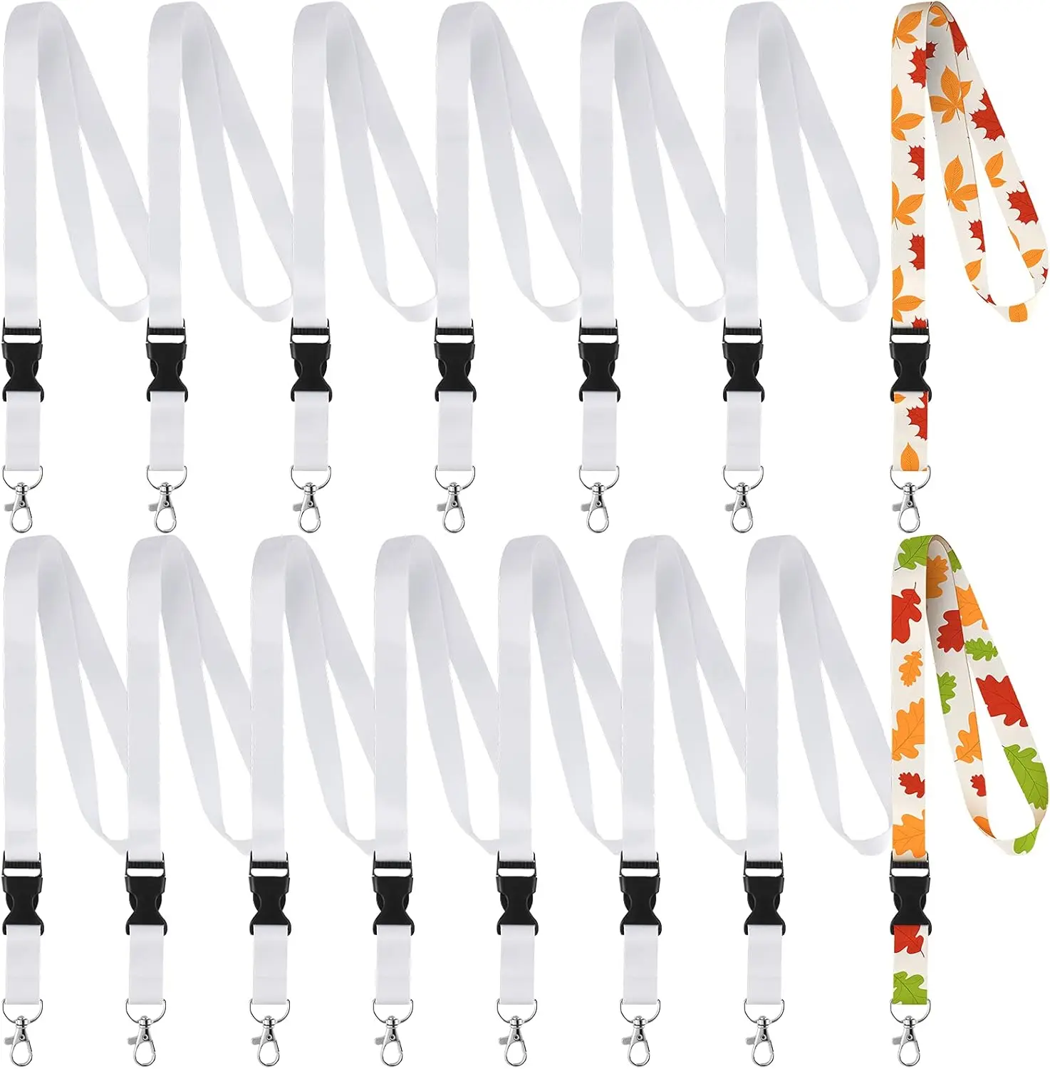 Sublimation Lanyard Blank White Sublimation Neck Lanyards Neoprene DIY Sublimation Lanyards or  Card Name Badge Holder