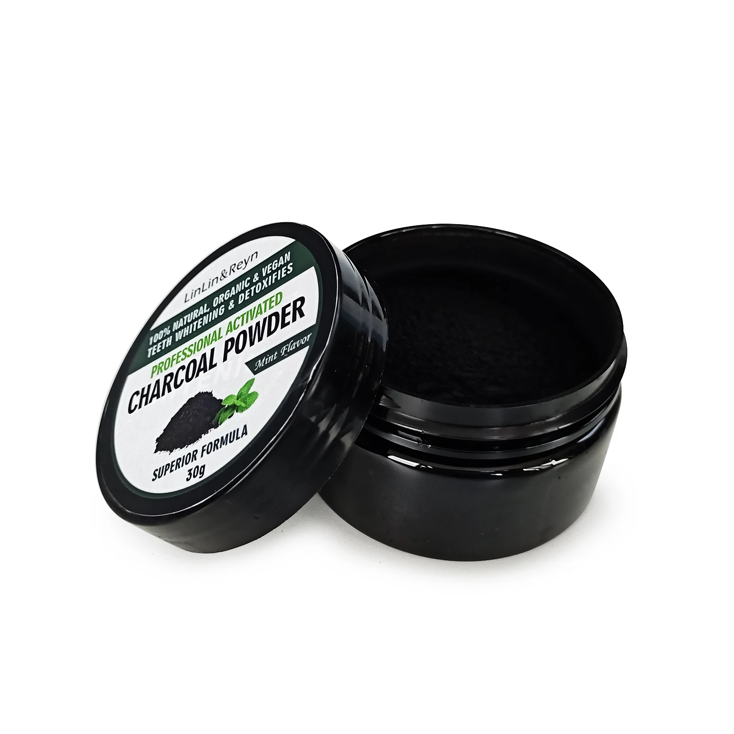 Home use activated Charcoal Natural Teeth Whitening Powder Peppermint Flavor