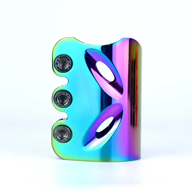 Neo Chrome CNC 6061 T6 Aluminum Stunt Scooter Clamp with 3 bolts