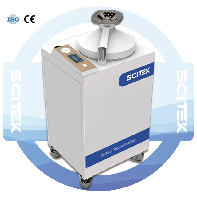 SCITEK Vertical Pressure Steam Sterilizer Digital Autoclave Sterilizer With stainless steel bucket or basket