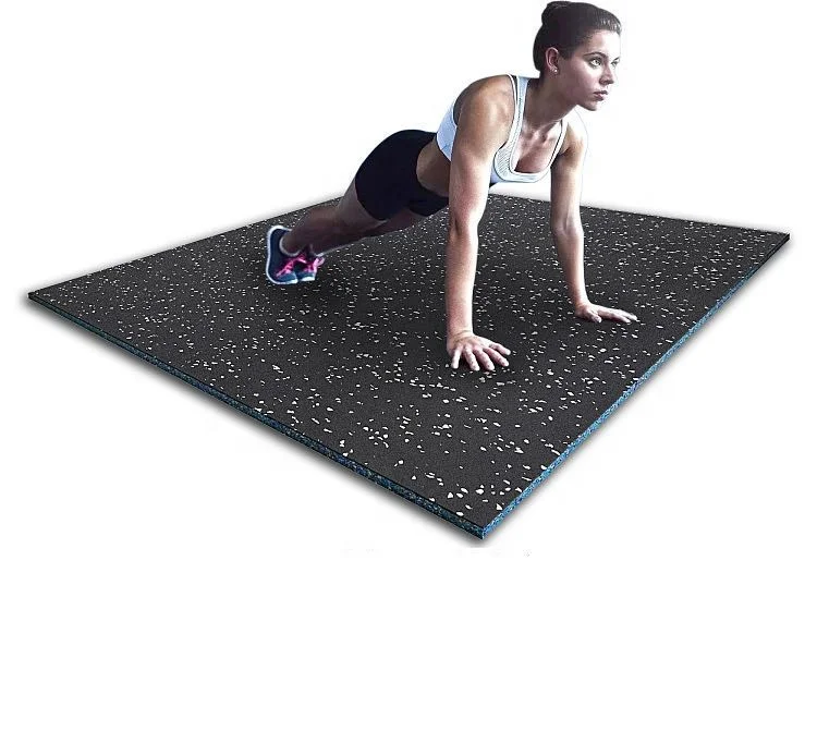 Cheap high duty odorless 1mx1m / 50cm x 50cm, 10mm/20mm/25mm/30mm/40mm commercial home exercise crossfit rubber gym flooring mat