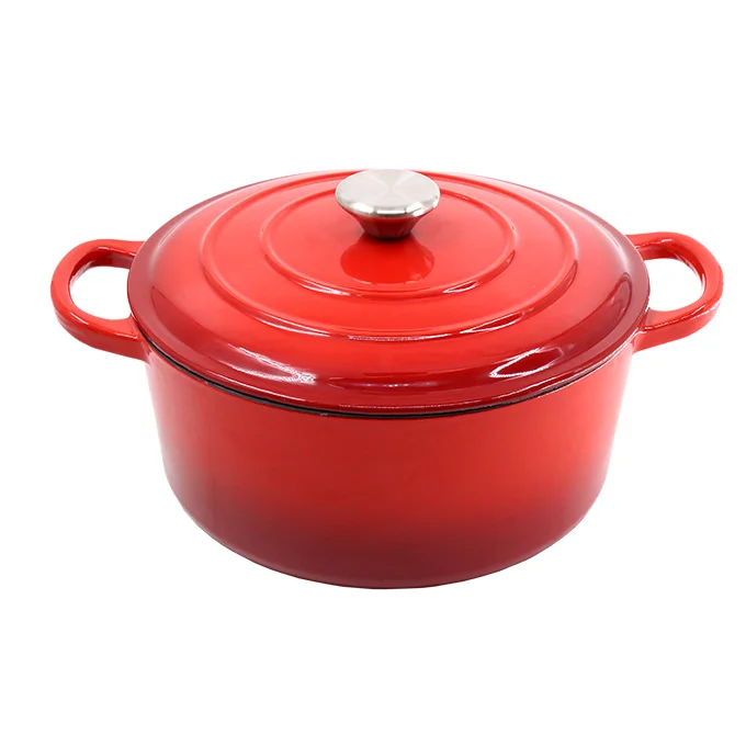 Enamel cast iron soup pot