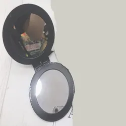 Портативное круглое складное компактное зеркало для макияжа со стразами и бриллиантами с брелоком для подарка