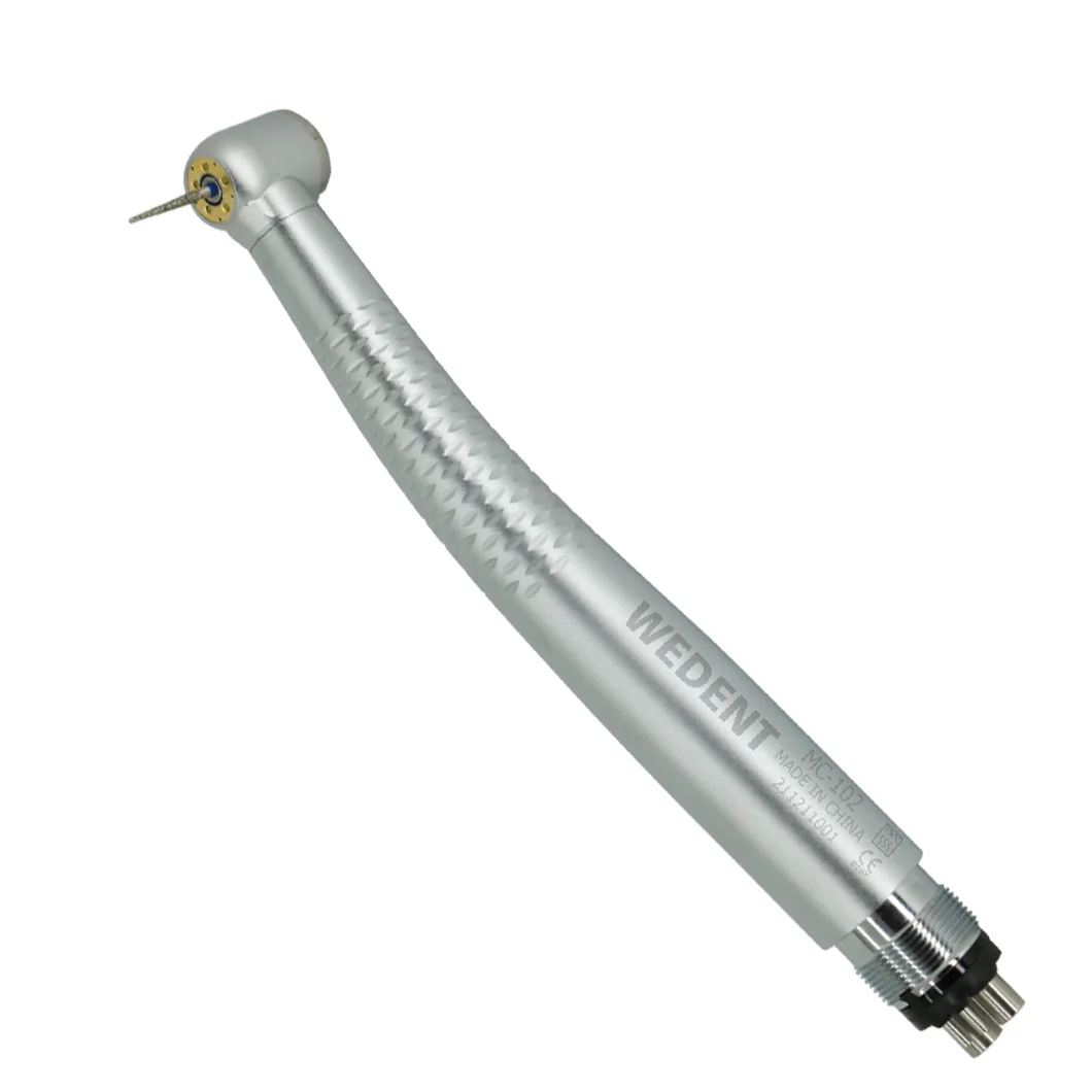 Dental Unit 4 Holes Portable Turbine Handpiece Torque Head 5 LED Light High Speed Dental Handpiece