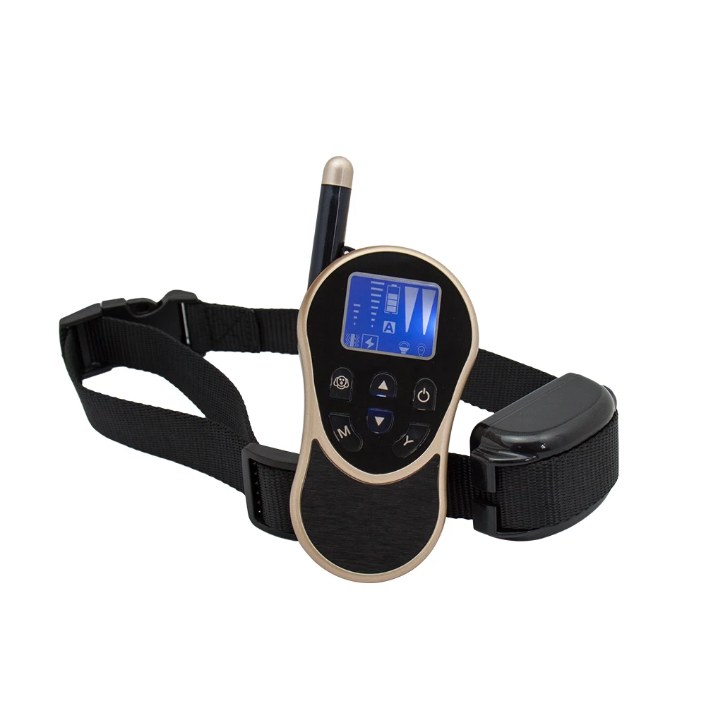 iPetDog stop barking device electric collar for dog remote dog training kit 4 modes beep shock vibrate LED hunting dog collars