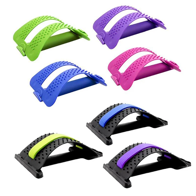 Adjustable Lumbar Support Back Stretcher Lower Back Orthopedic Pain Relief Device with Magnet 3 4 Level Back Stretcher Massage