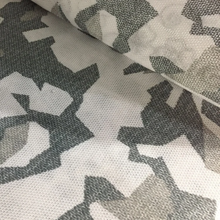 2022 New Sport Shoe Upper Fabric Material Sandwich Cloth With Flower Printing Air Mesh Fabric