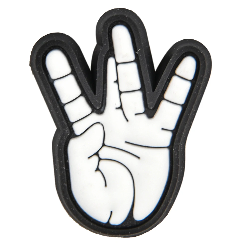 Middle Finger Shoe Charm For Clog nail Shoe Charm Peace Sign Shoe Charm For Clog Decoration