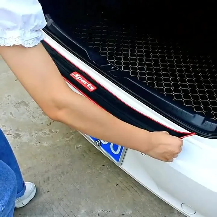 Universal Scratch Resistant and Non-slip Rubber Rear Bumper Guard Protector Strip for Most Cars Vehicles