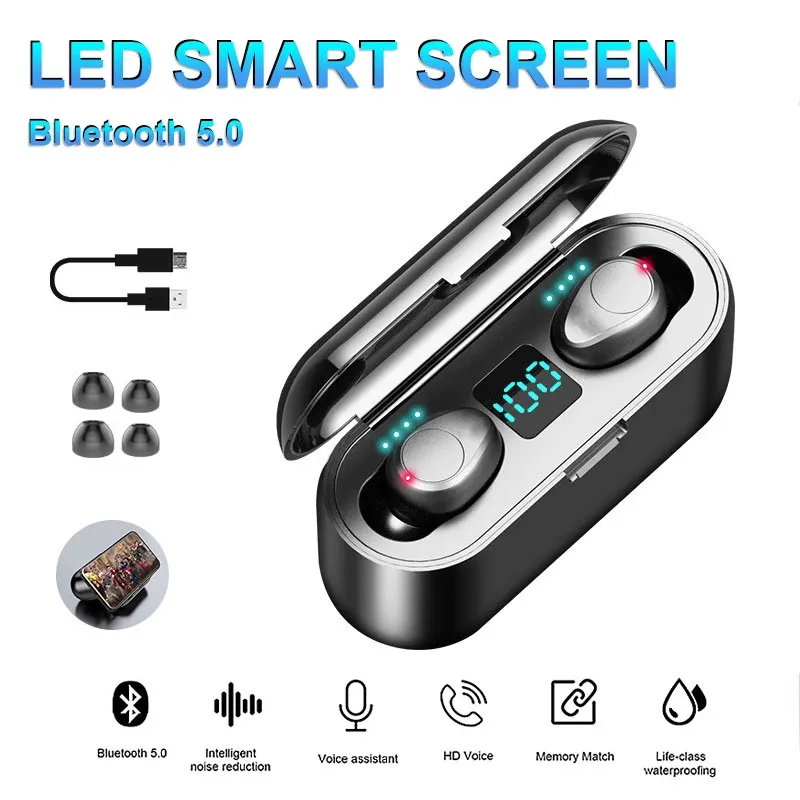 F9 3 в 1 9D стерео непроницаемые геймерские 7 аудио светодиодные Bluetooh Bluethooth 5 0 Tws Audifon