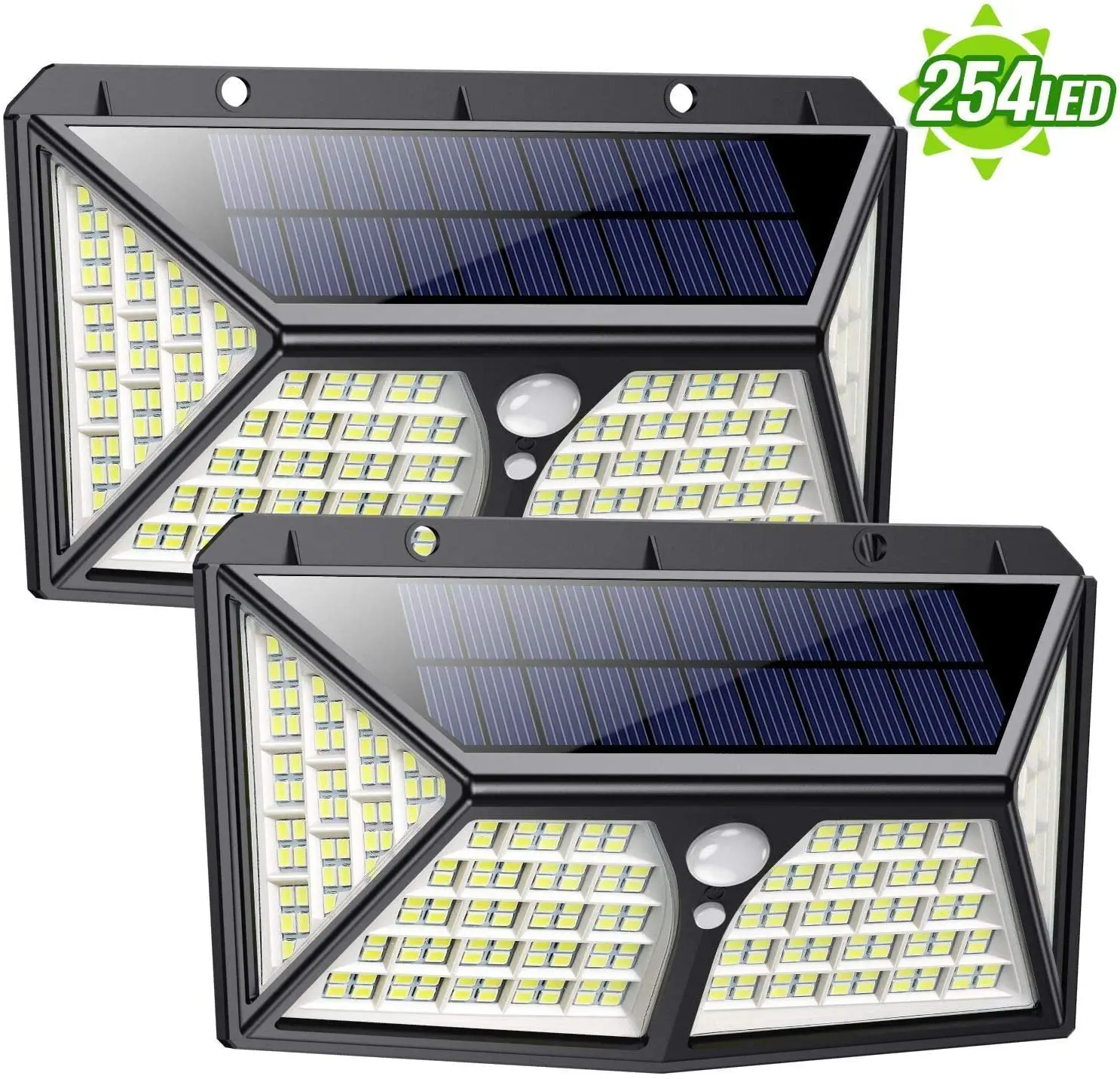254 LEDs solar wall light 3 optional modes auto 2500LM 2500mAh solar lantern microwave pir motion sensor solar security lights